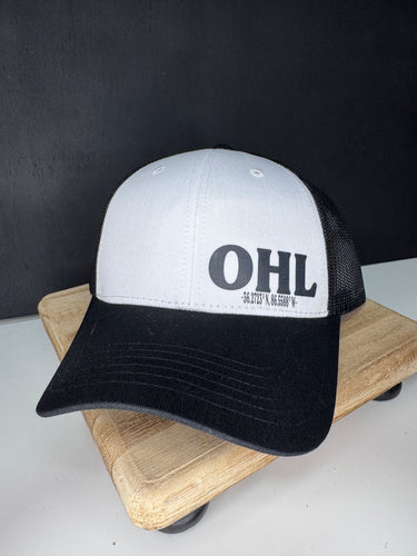 OHL Trucker Hat Black/white - Men’s fitted SnapBack (similar to Richardson)
