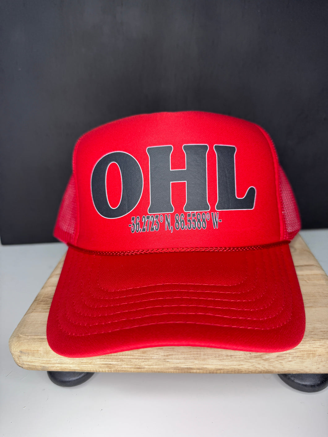 OHL Trucker Hat - Red with White Trim