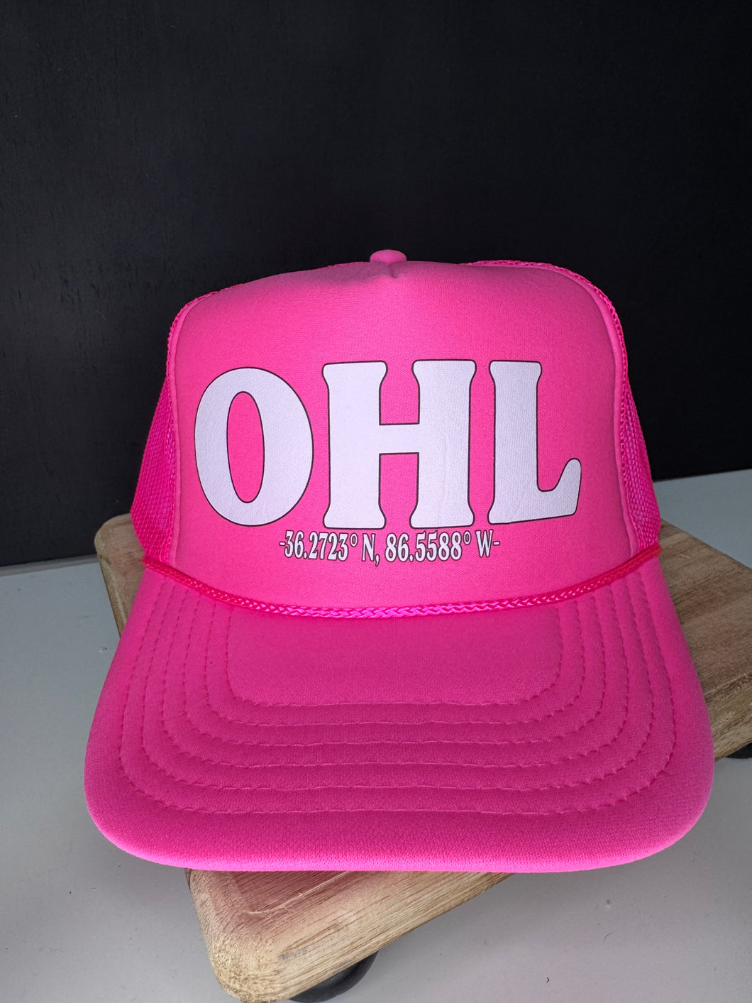 OHL Trucker Hat - Neon Pink/White