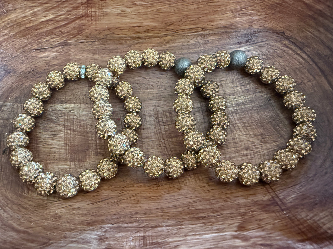 Clay Bling Beads - Gold