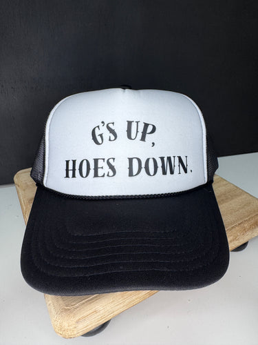 G’S UP Trucker Hat - Black/White