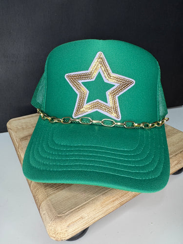 Lucky Star Trucker Hat - Green/Gold