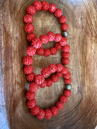 Clay Bling Beads - Red