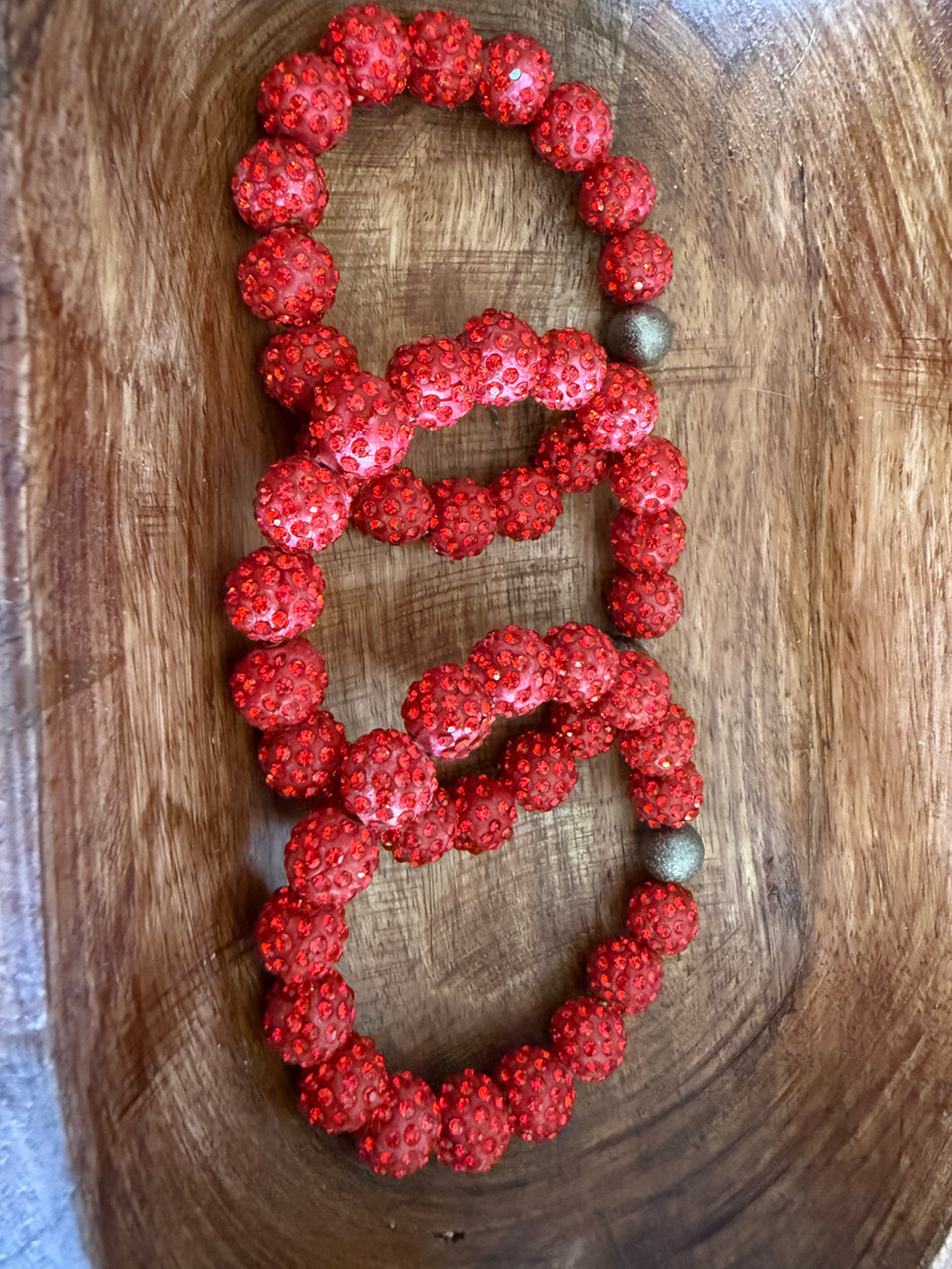 Clay Bling Beads - Red