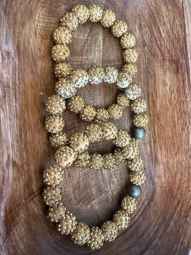 Clay Bling Beads - Gold 2