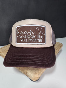Excuse me Trucker Hat - Tan/Brown