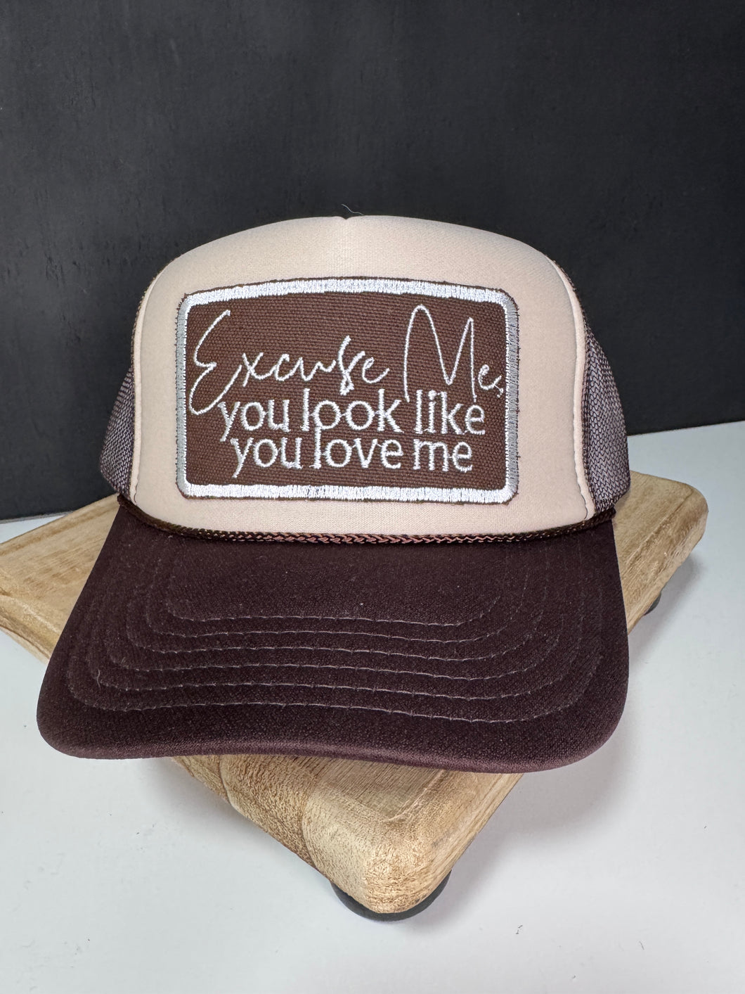 Excuse me Trucker Hat - Tan/Brown