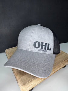 OHL Trucker Hat Grey/Black- Men’s fitted SnapBack (similar to Richardson)